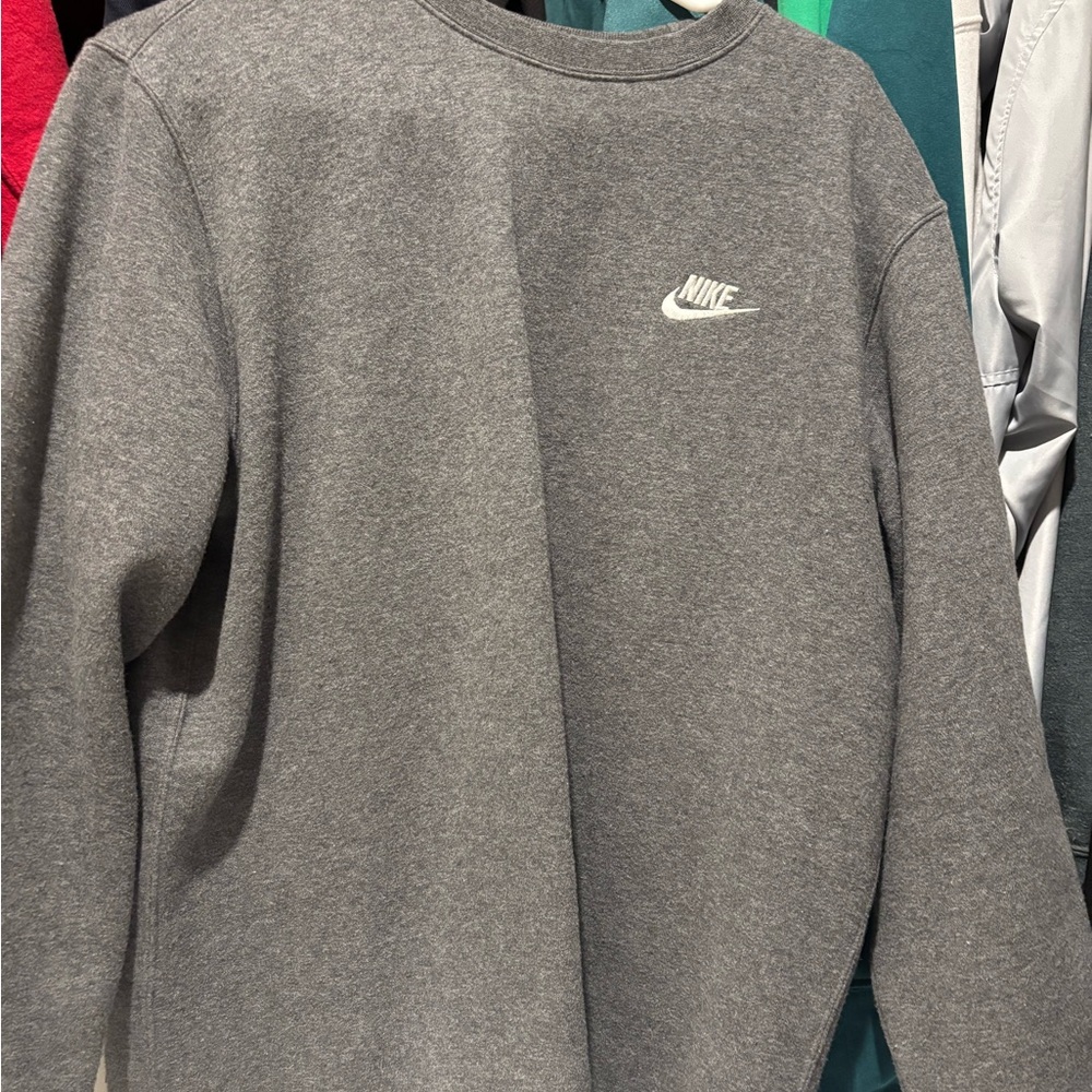 Nike Men's Classic Gray Crewneck Sweater